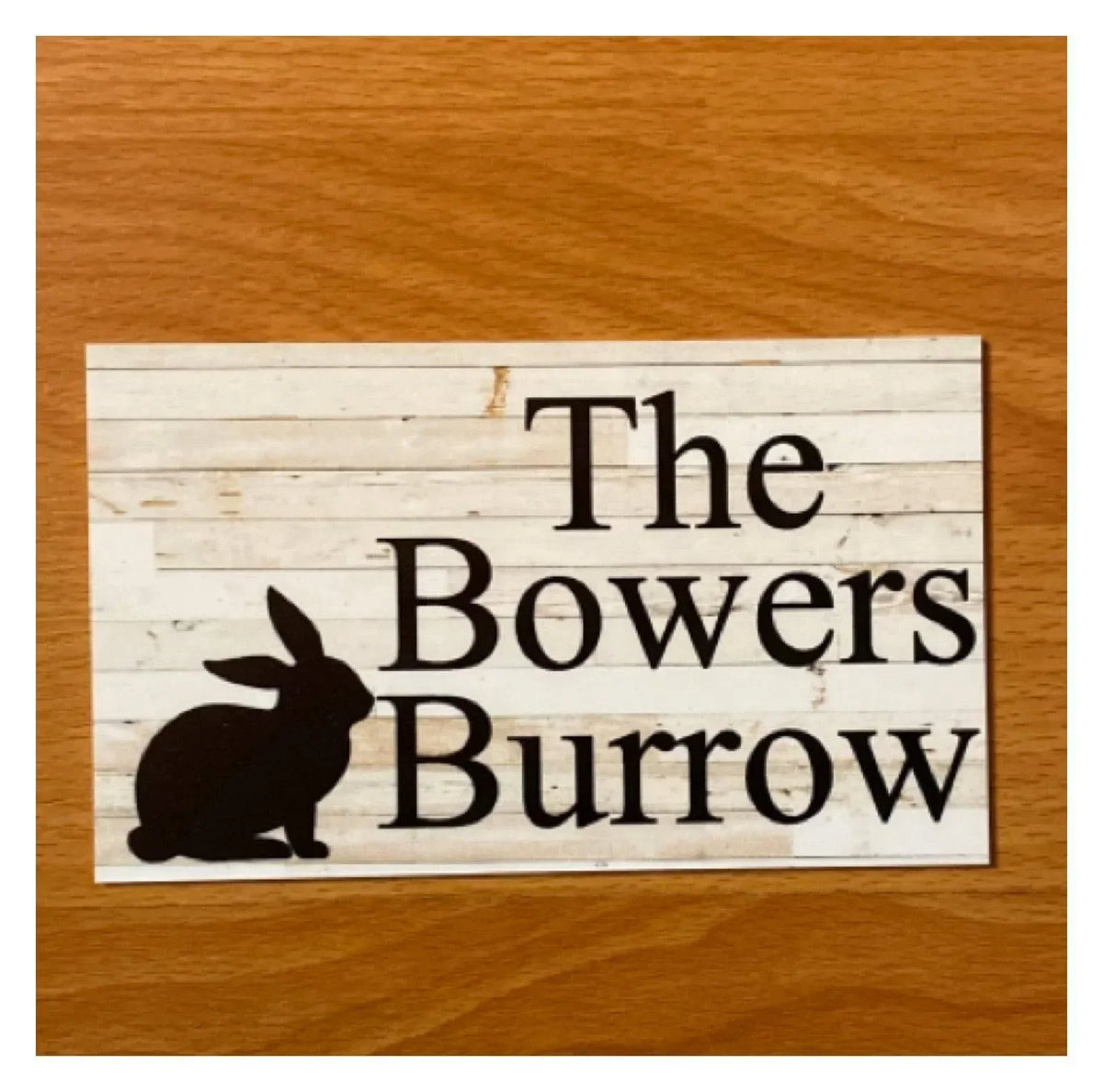 Rabbit Bunny Custom Personalised Sign - The Renmy Store Homewares & Gifts