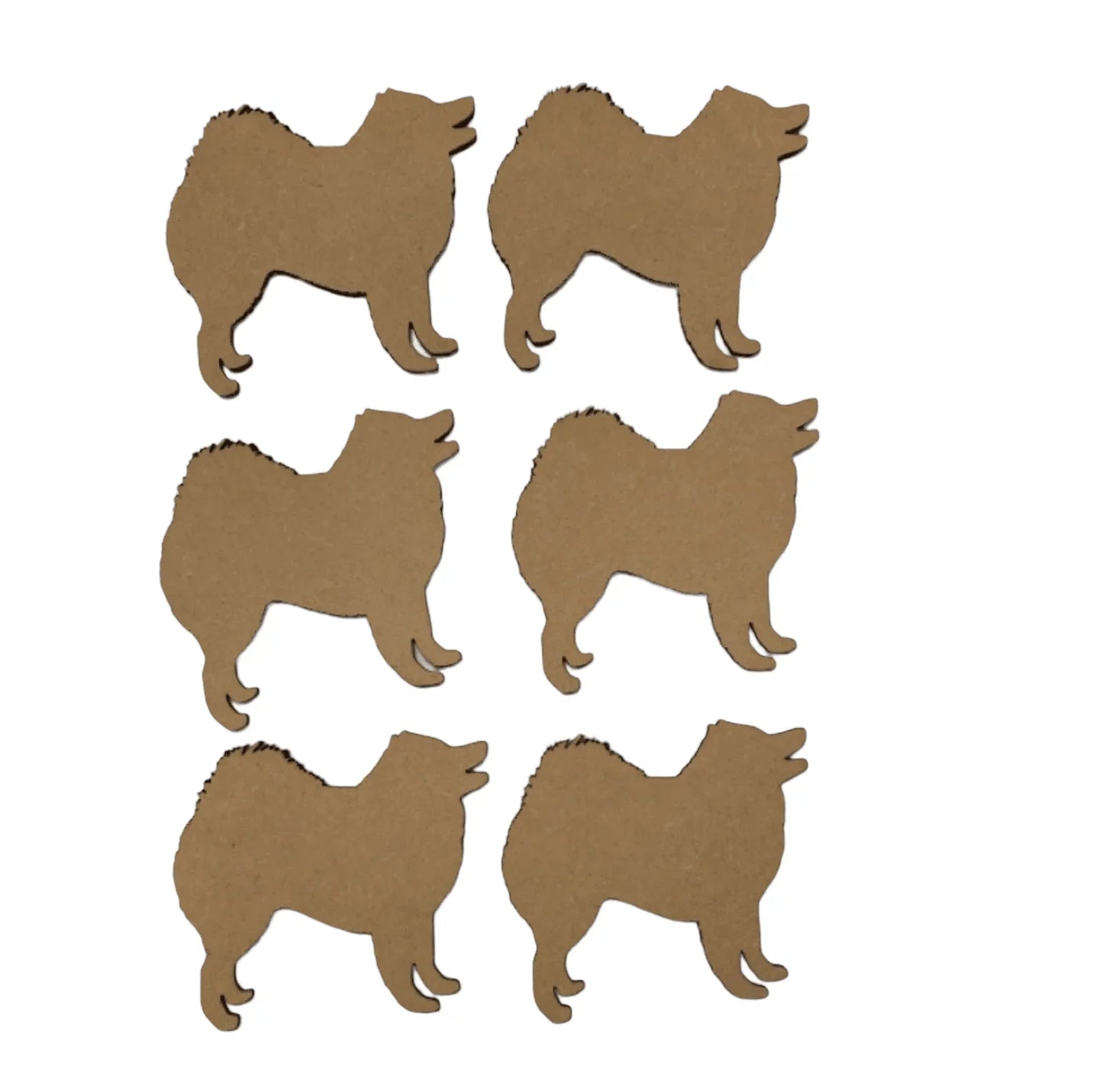 Dog Samoyed x 6 MDF DIY Raw Cut Out Art Craft Décor - The Renmy Store Homewares & Gifts