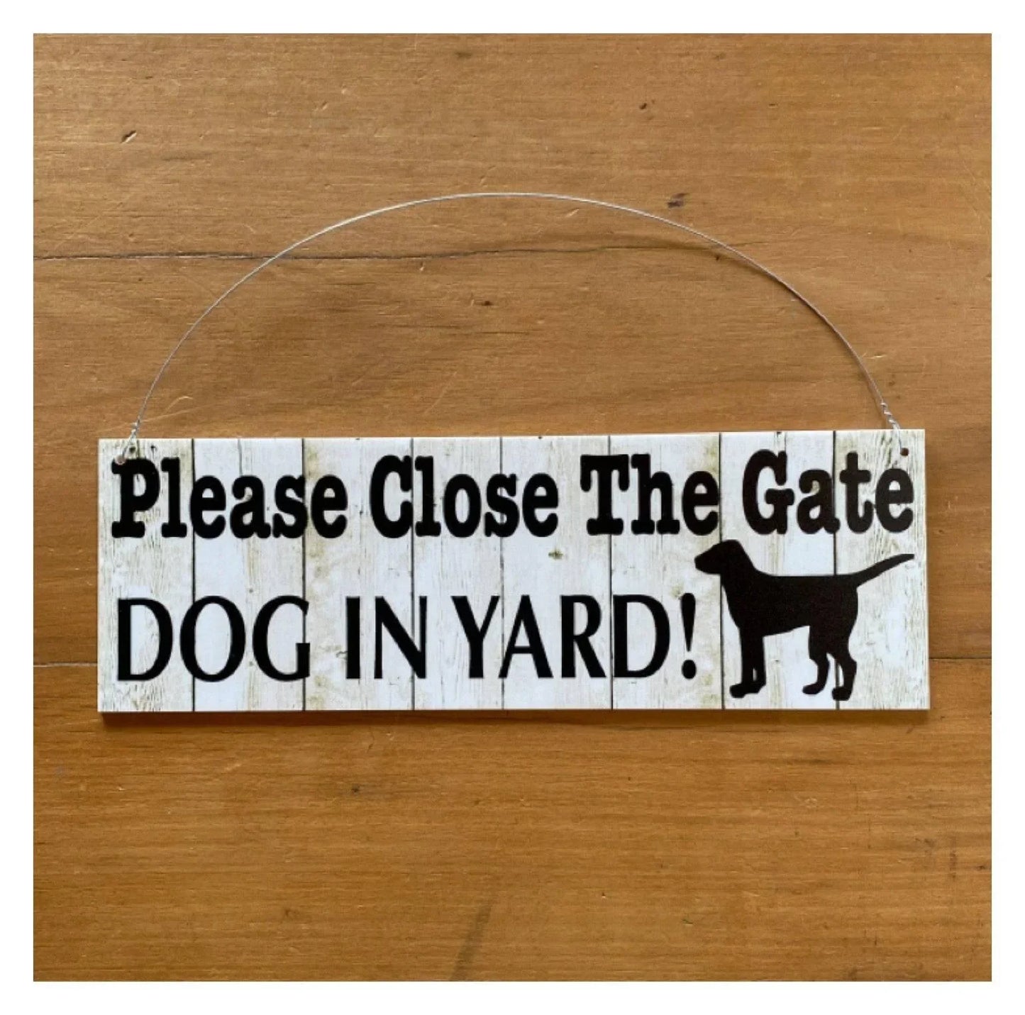 Please Close The Gate Dog or Dogs In Yard Sign - The Renmy Store Homewares & Gifts