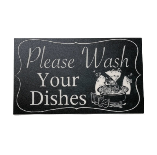 Wash Your Dishes Vintage Kitchen Sign - The Renmy Store Homewares & Gifts