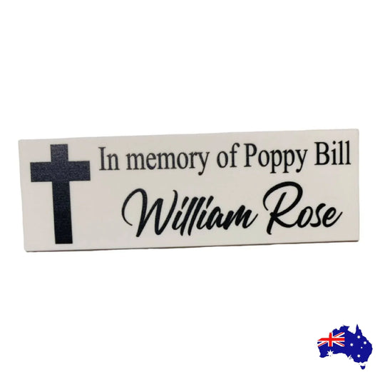 Memorial In Memory Of Custom Personalised Cross Sign - The Renmy Store Homewares & Gifts