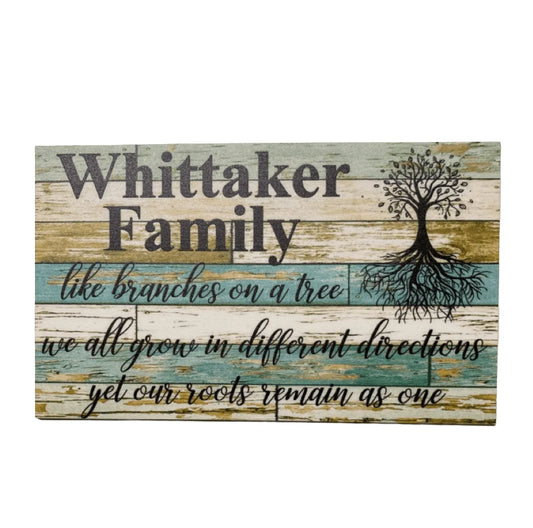 Family Tree Custom Personalised Sign - The Renmy Store Homewares & Gifts