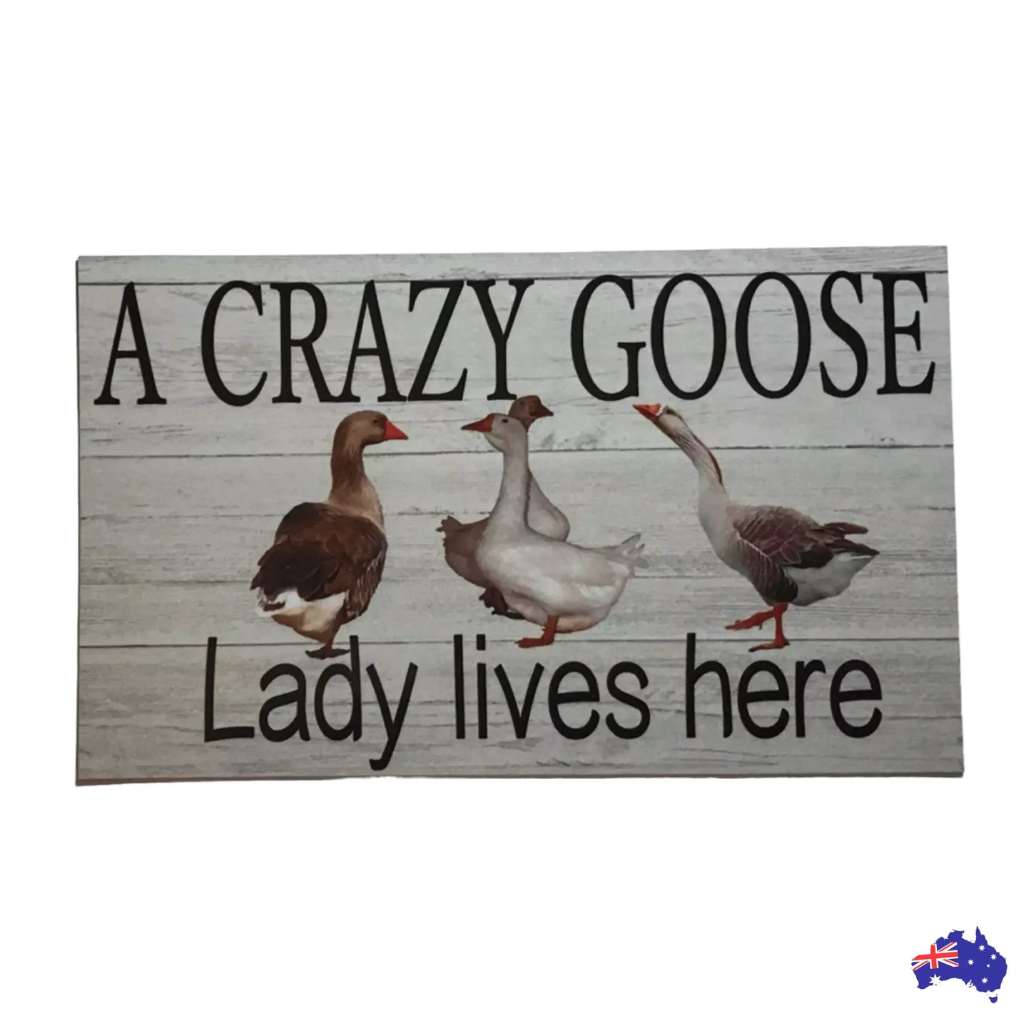 Crazy Goose Geese Lady Lives Here Sign - The Renmy Store Homewares & Gifts