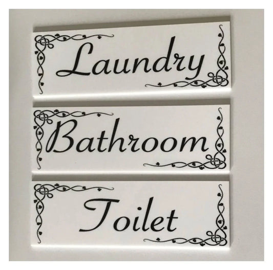 Toilet Laundry Bathroom Vintage Door Room Sign - The Renmy Store Homewares & Gifts