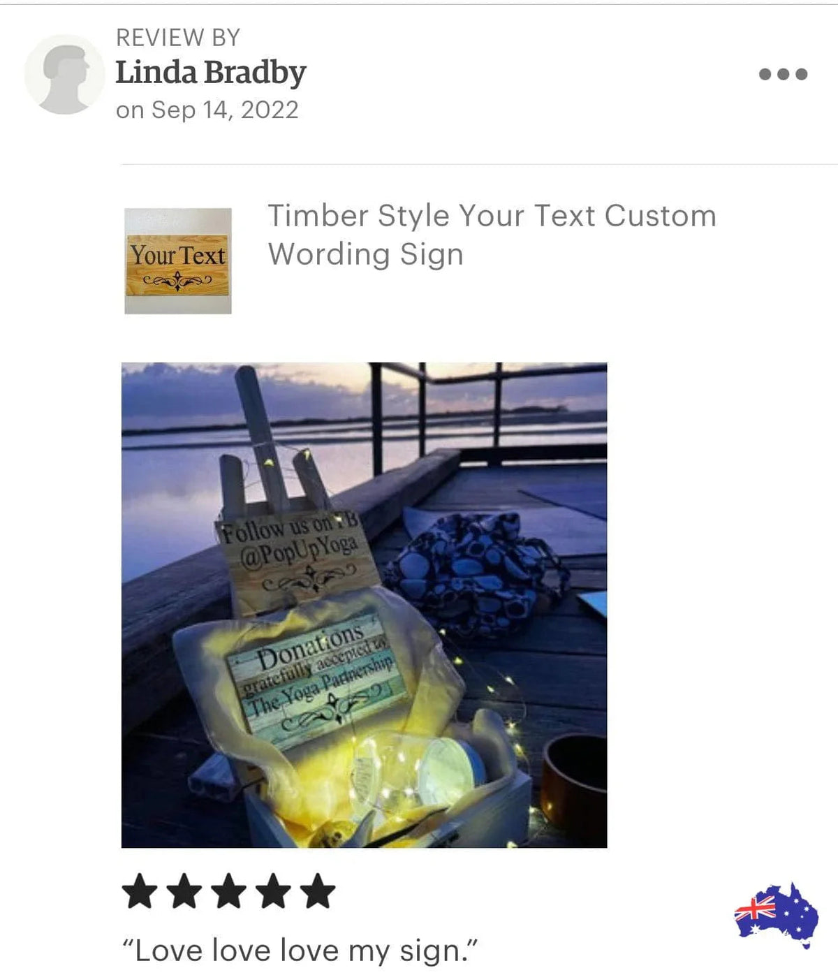 Custom Personalised Blue Timber Look Sign - The Renmy Store Homewares & Gifts