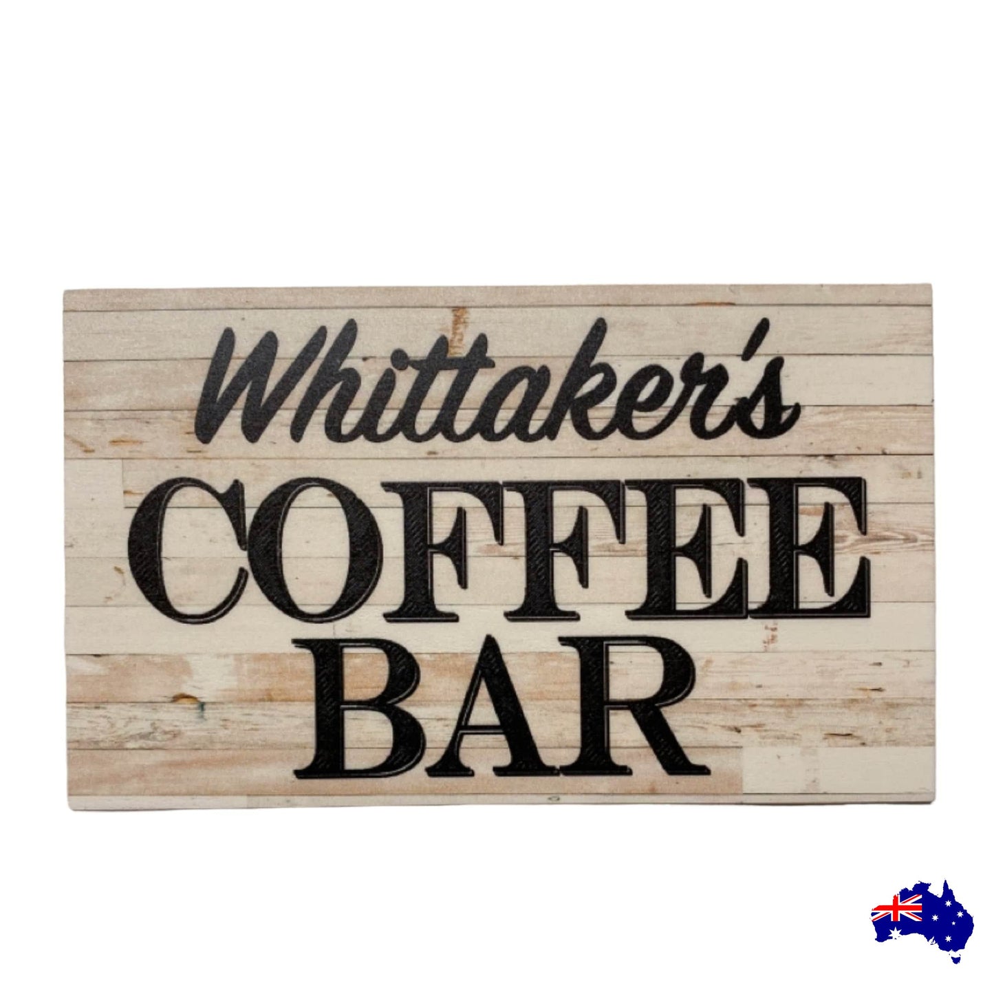 Coffee Bar Vintage Personalised Name Custom Wording Sign - The Renmy Store Homewares & Gifts