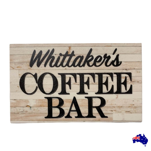 Coffee Bar Vintage Personalised Name Custom Wording Sign - The Renmy Store Homewares & Gifts