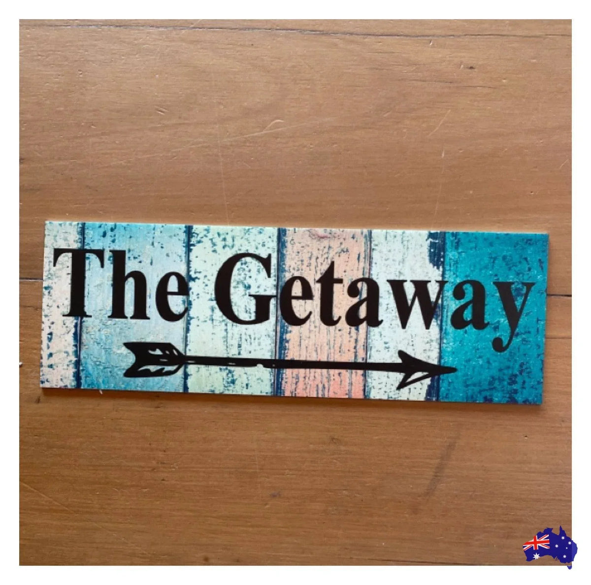 Custom Personalised with Arrow Rustic Colour Sign - The Renmy Store Homewares & Gifts