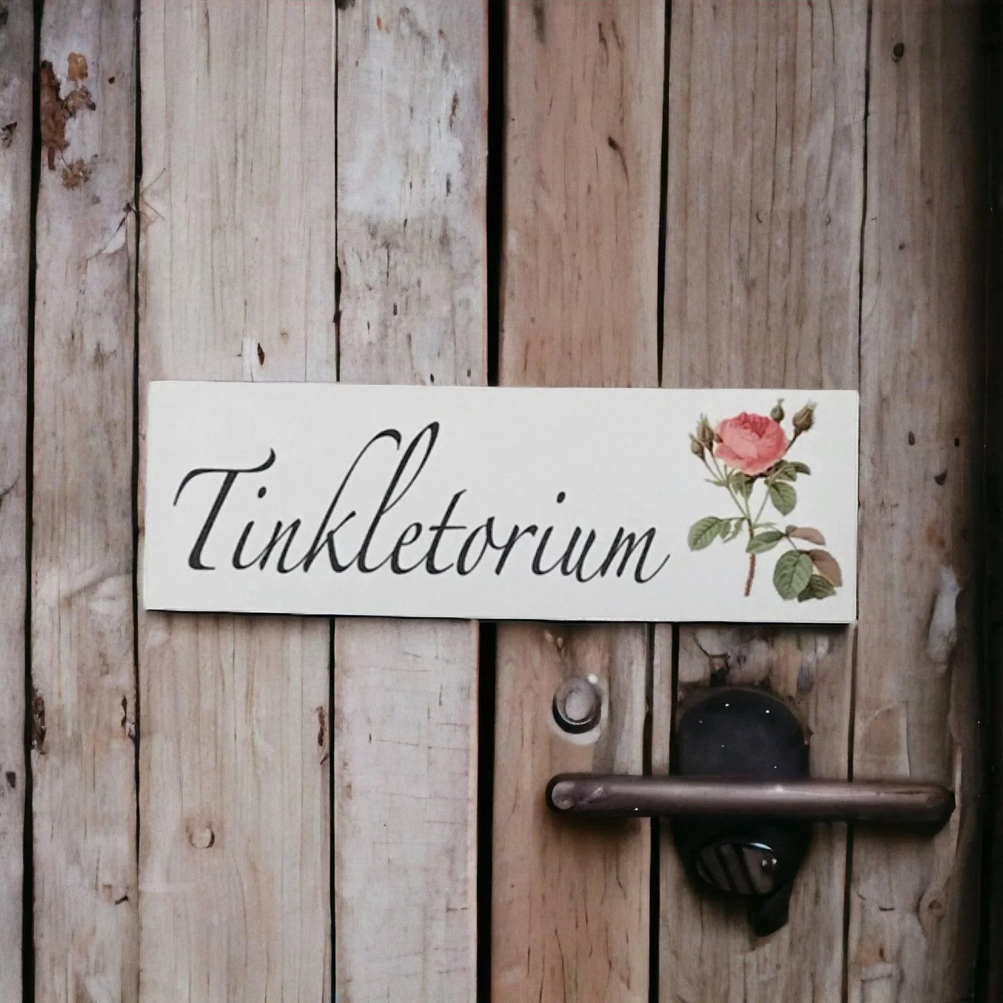 Toilet Tinkletorium Rose Door Sign - The Renmy Store Homewares & Gifts