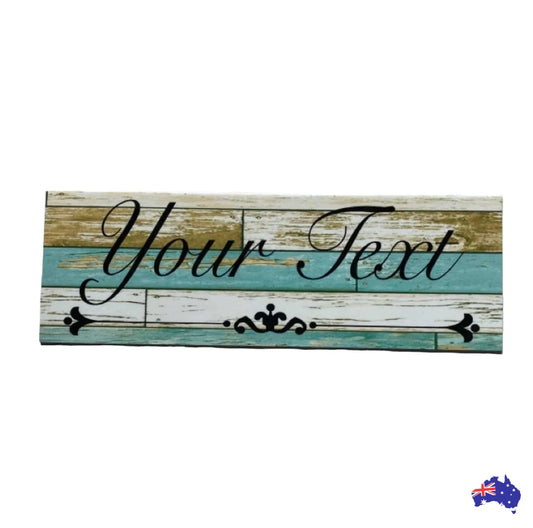 Custom Personalised Rustic Blue Sign - The Renmy Store Homewares & Gifts