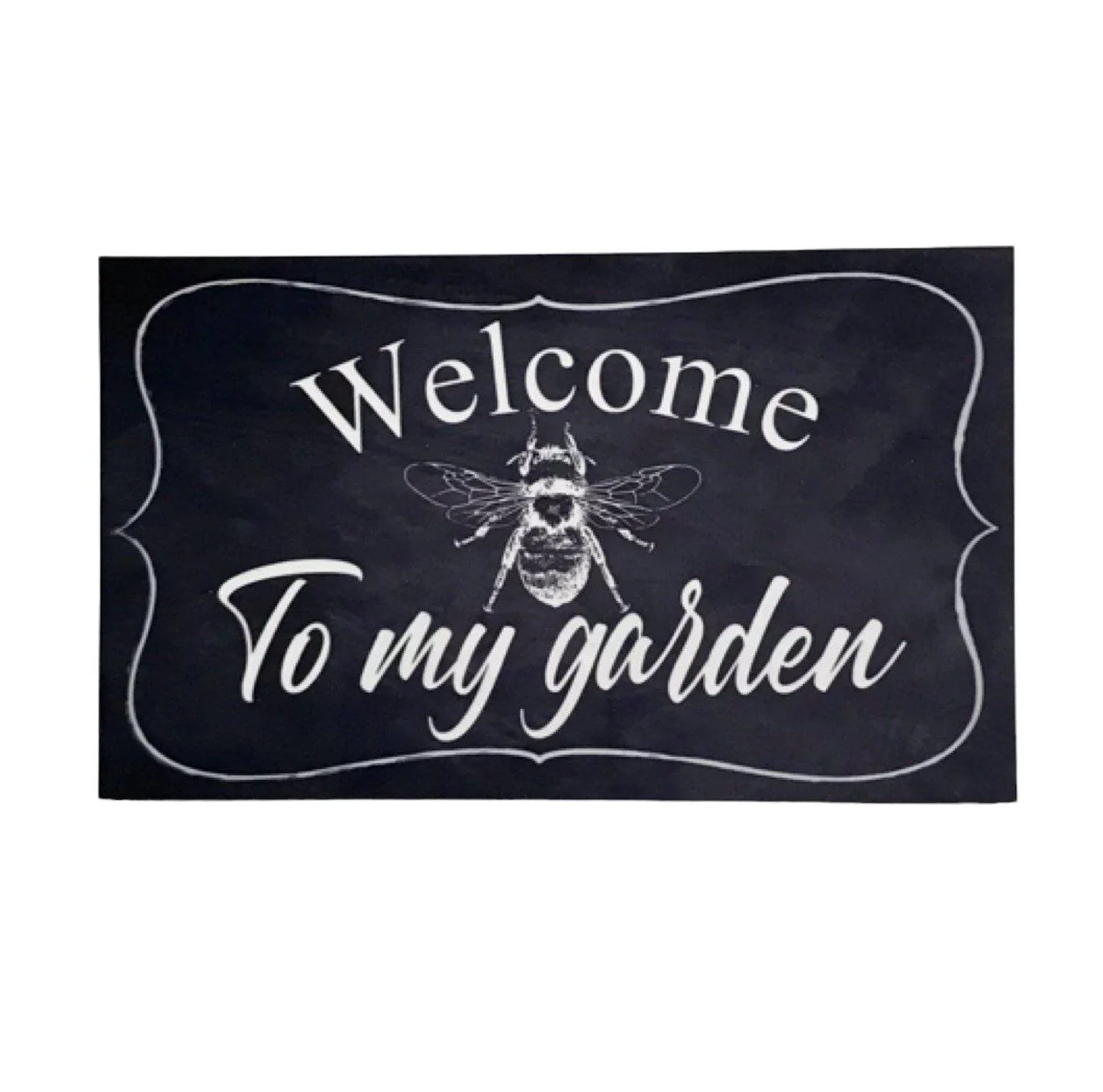 Welcome To My Garden Vintage With Bee Sign - The Renmy Store Homewares & Gifts