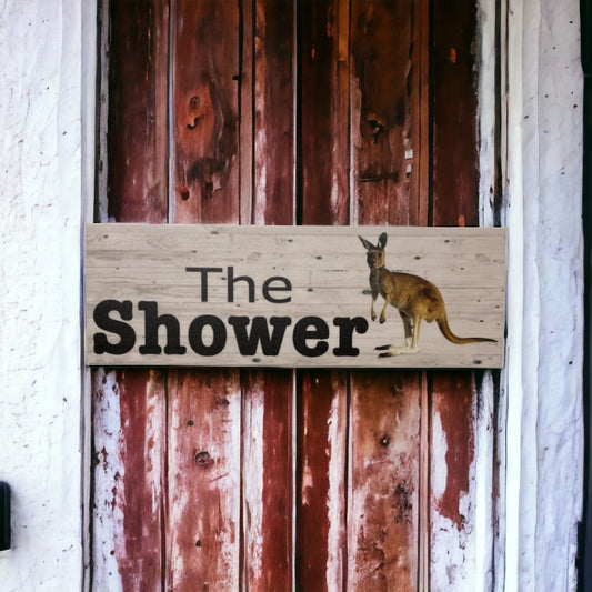 The Shower Kangaroo Outback Sign - The Renmy Store Homewares & Gifts 
