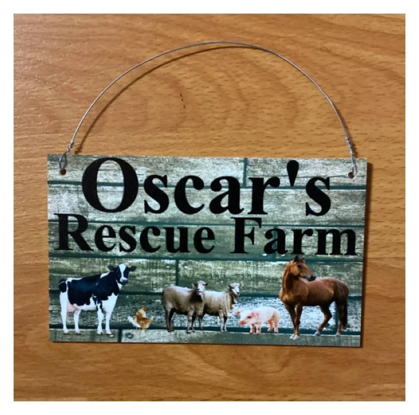 Your Text Custom Wording Farm Animals Sign - The Renmy Store Homewares & Gifts