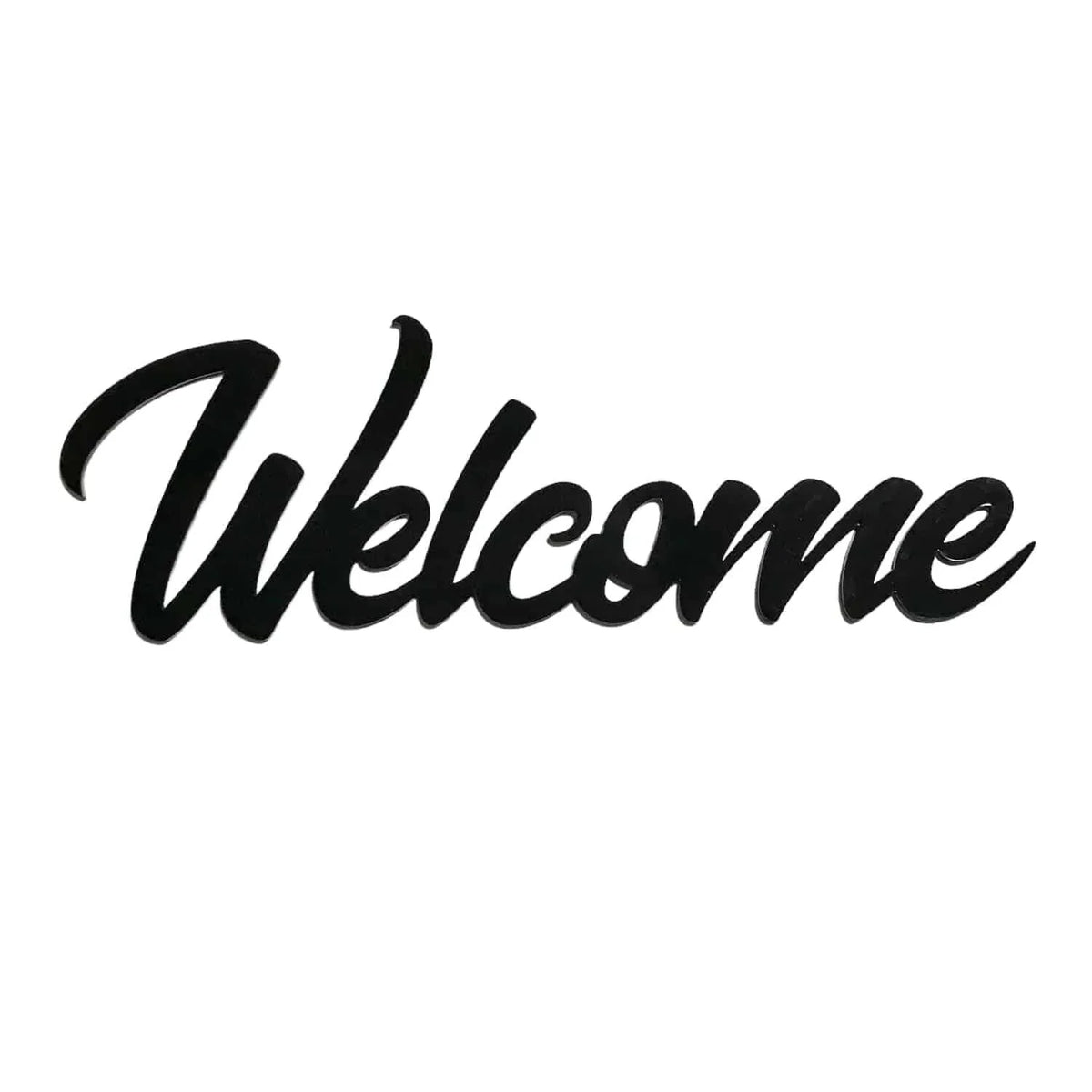 Welcome Word Plastic Acrylic Wall Art Vintage Black - The Renmy Store Homewares & Gifts