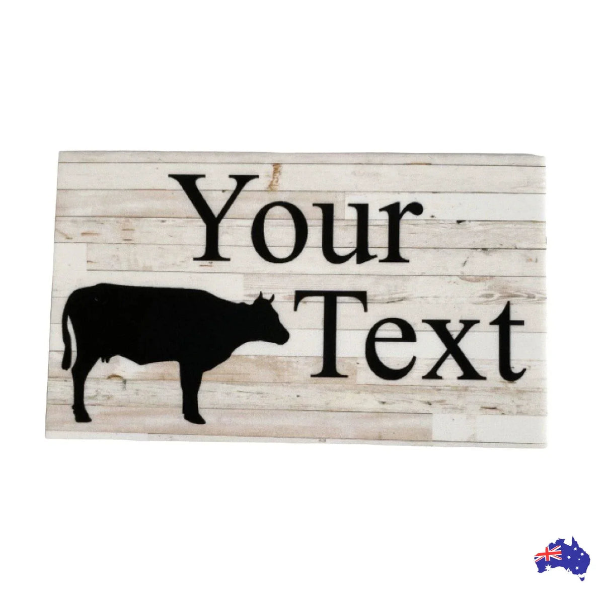 Cow Rustic Country Custom Personalised Sign - The Renmy Store Homewares & Gifts