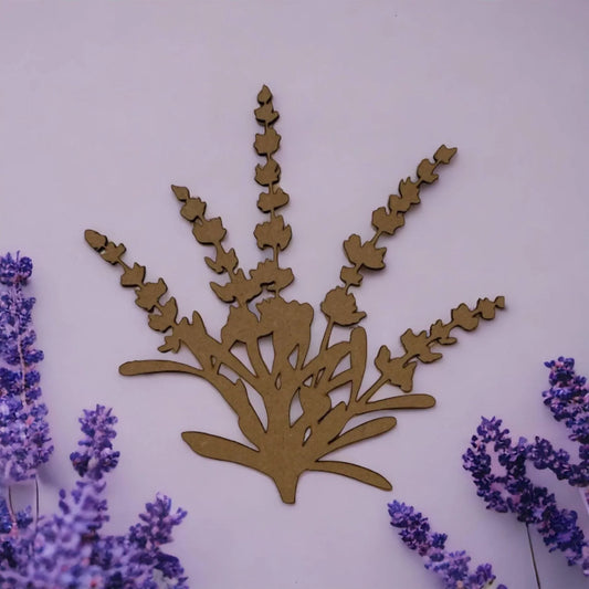 Lavender Flower Wooden MDF Acrylic Metal Steel Laser Cut Shape - The Renmy Store Homewares & Gifts