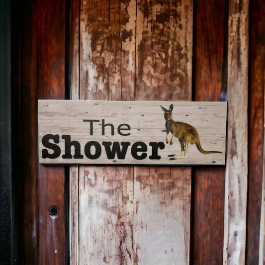 The Shower Kangaroo Outback Sign - The Renmy Store Homewares & Gifts