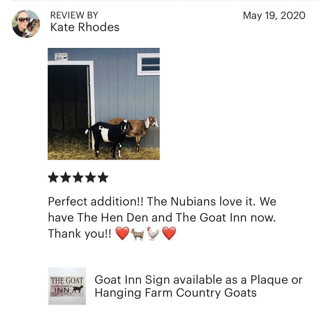 The Goat Inn Sign - The Renmy Store Homewares & Gifts