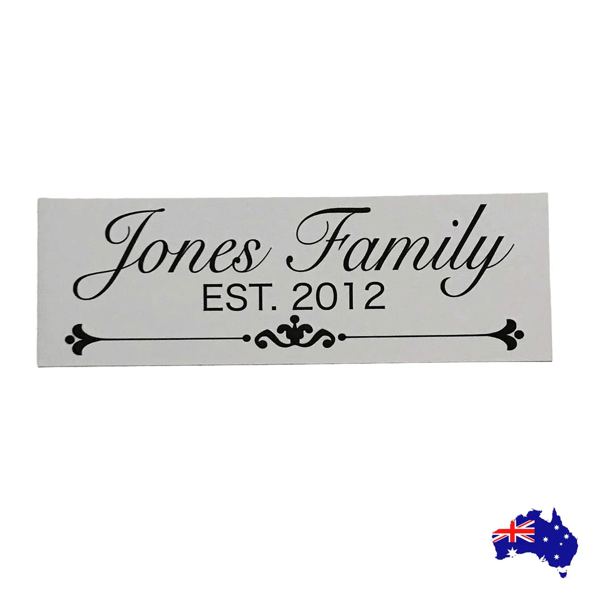 Family Name Custom Personalised White Sign - The Renmy Store Homewares & Gifts