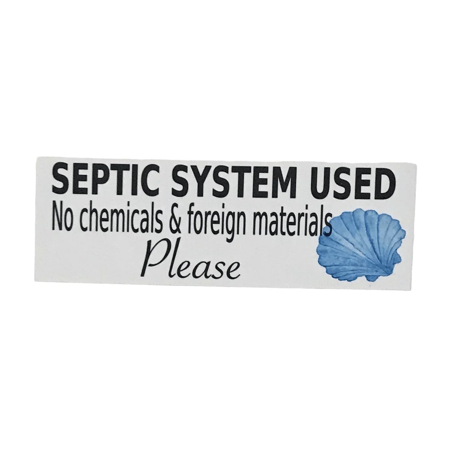 Toilet Septic System Blue Shell Beach Sign - The Renmy Store Homewares & Gifts