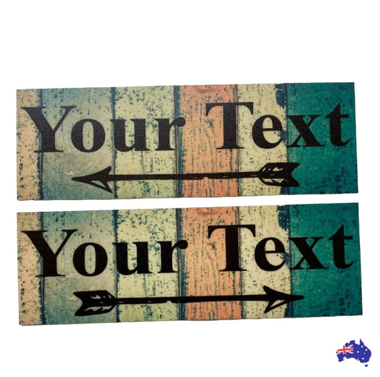 Custom Personalised with Arrow Rustic Colour Sign - The Renmy Store Homewares & Gifts