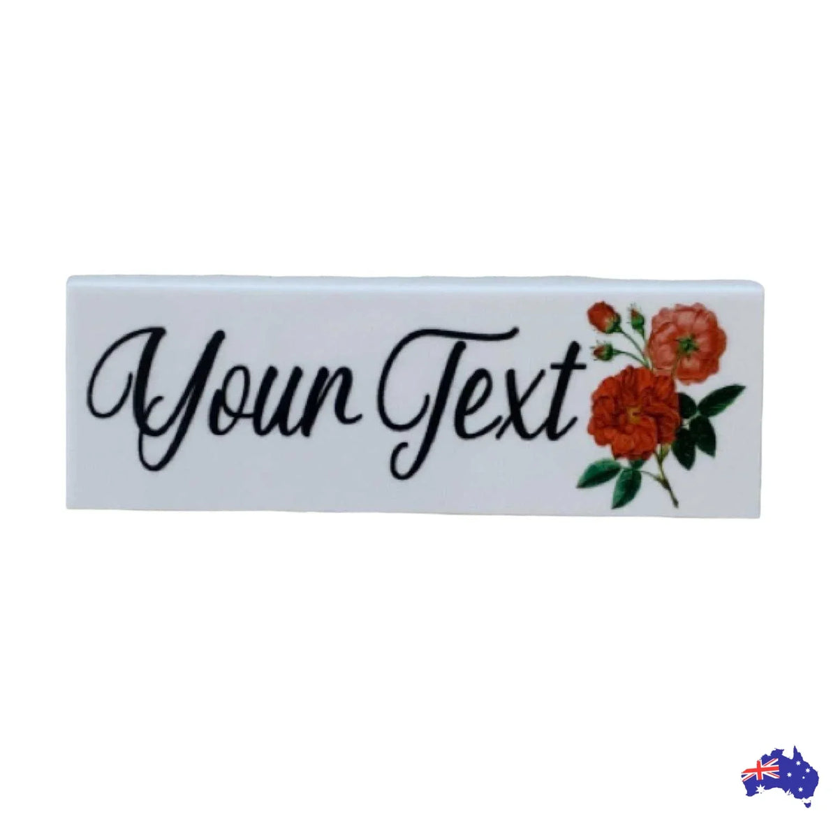 Custom Personalised Your Text Red Rose Sign - The Renmy Store Homewares & Gifts