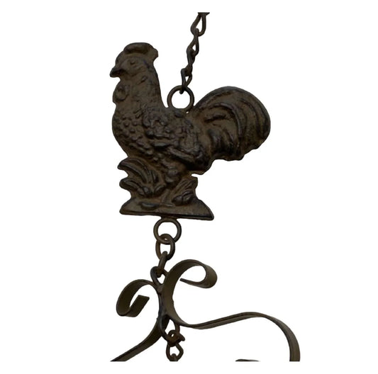Wind Chime Bell Cast Iron Rooster Chicken Hanging - The Renmy Store Homewares & Gifts