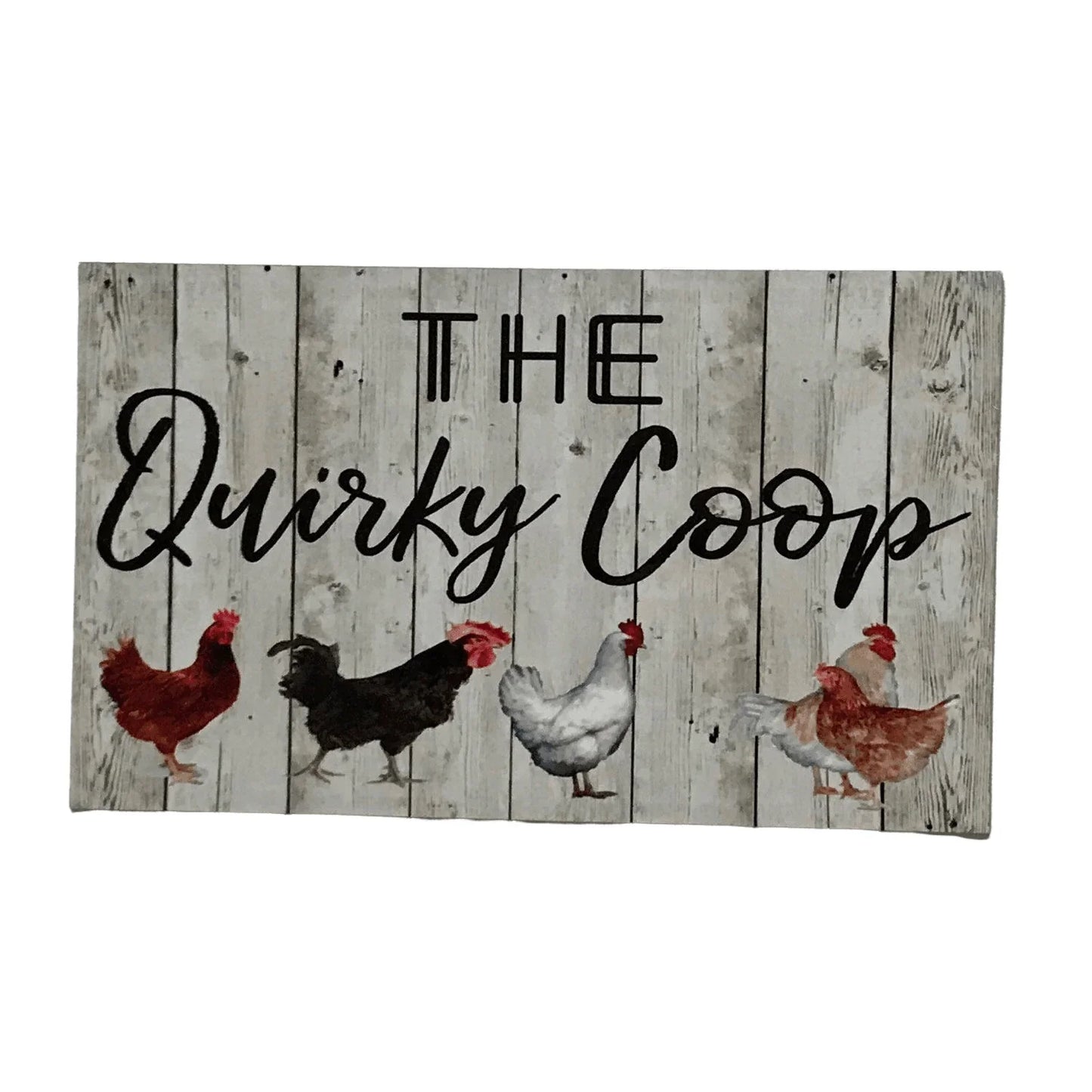 The Quirky Coop Chicken White Wash Sign - The Renmy Store Homewares & Gifts