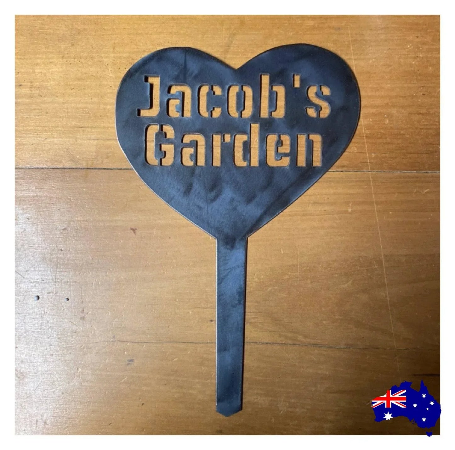 Heart Garden Custom Personalised Metal Steel Sign - The Renmy Store Homewares & Gifts
