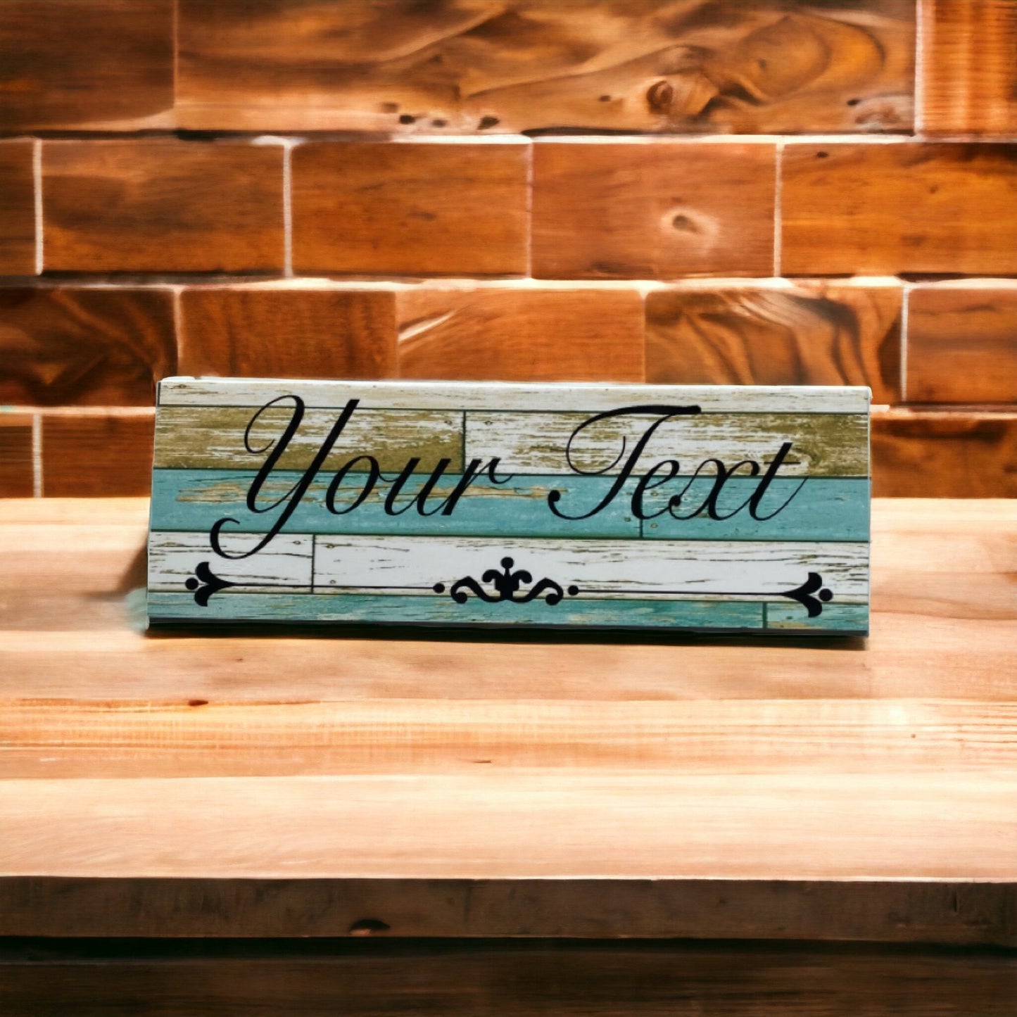 Custom Personalised Rustic Blue Sign - The Renmy Store Homewares & Gifts 