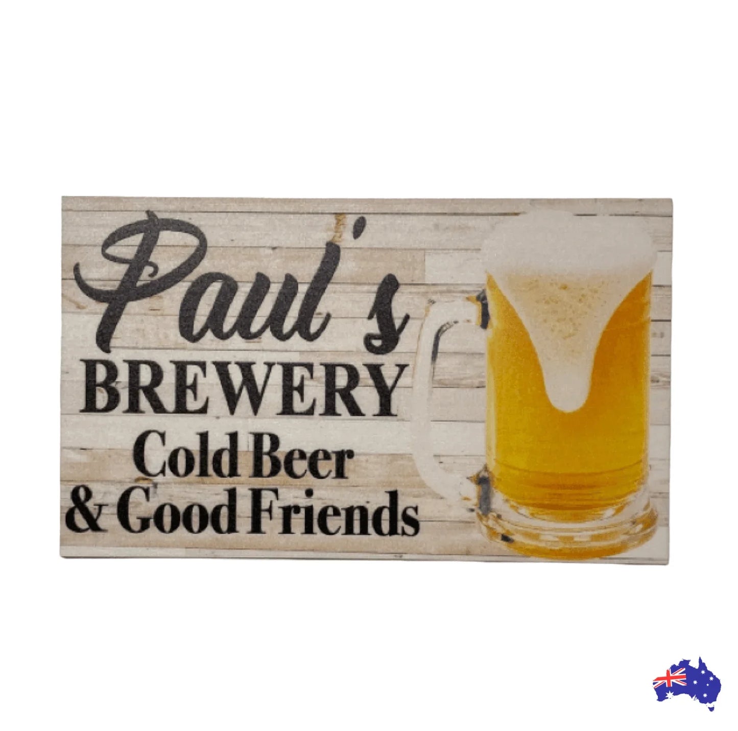 Brewery Cold Beer Good Friends Custom Personalized Sign - The Renmy Store Homewares & Gifts