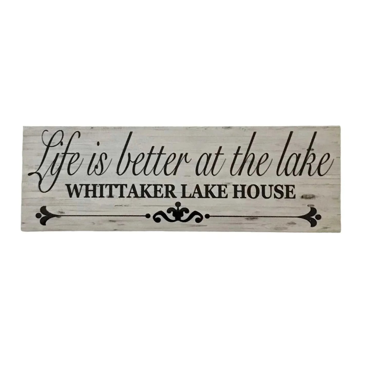 Life Is Better At The Lake House Custom Personalised Sign - The Renmy Store Homewares & Gifts