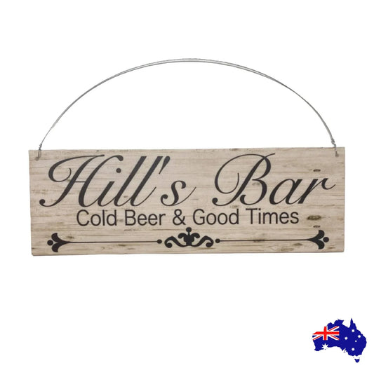 Bar Custom Personalised Cold Beer Good Times Sign - The Renmy Store Homewares & Gifts