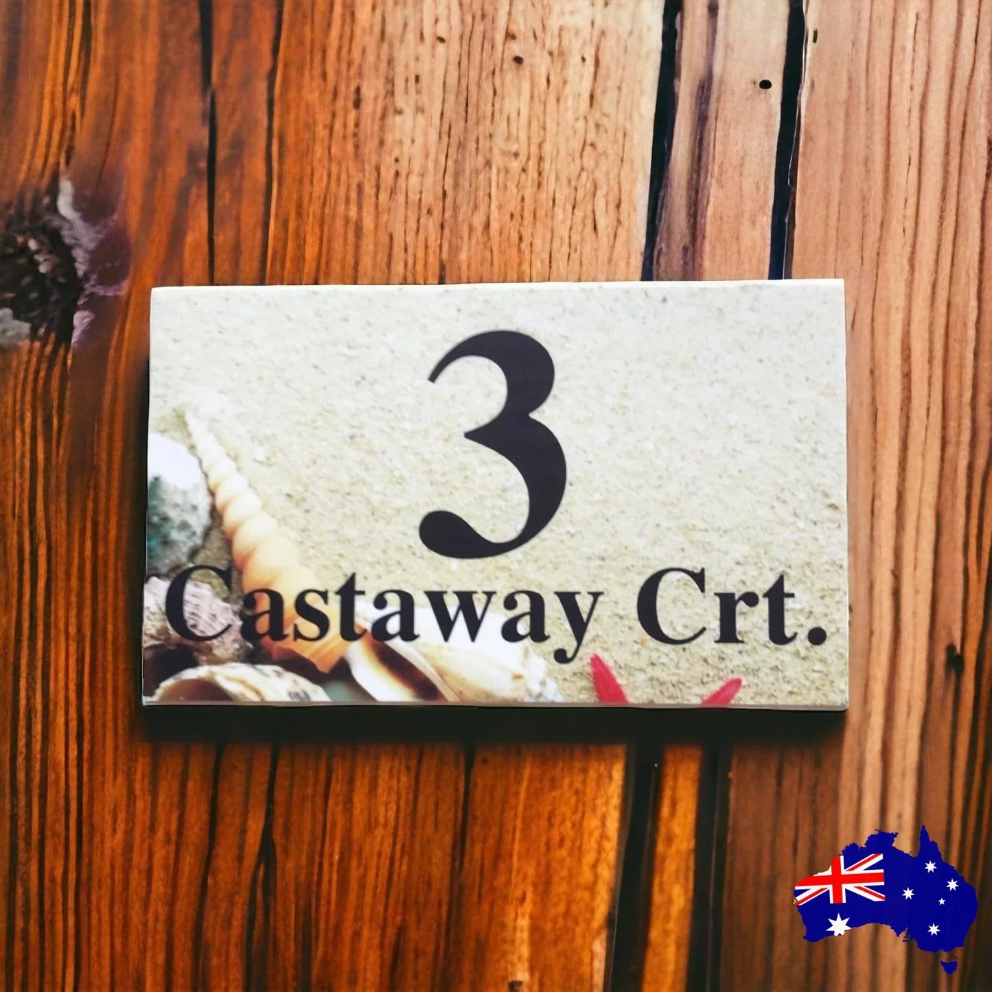 Personalised Street House Number Address Beach Custom Sign - The Renmy Store Homewares & Gifts