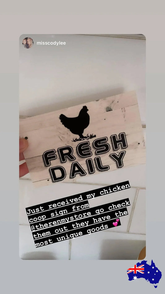 Chicken Hen Custom Personalised French Sign - The Renmy Store Homewares & Gifts