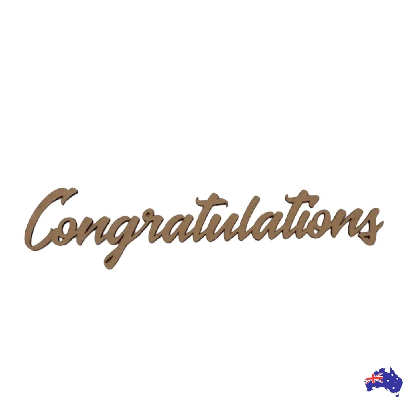 Congratulations Wooden MDF Wording Art - The Renmy Store Homewares & Gifts