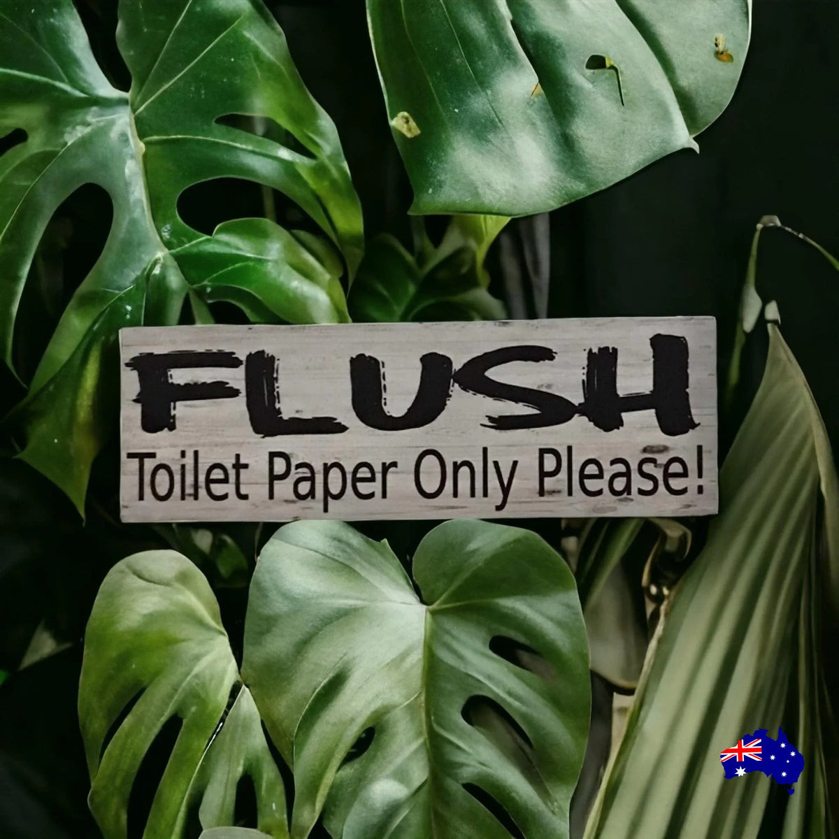 Flush Toilet Paper Only Please Sign - The Renmy Store Homewares & Gifts