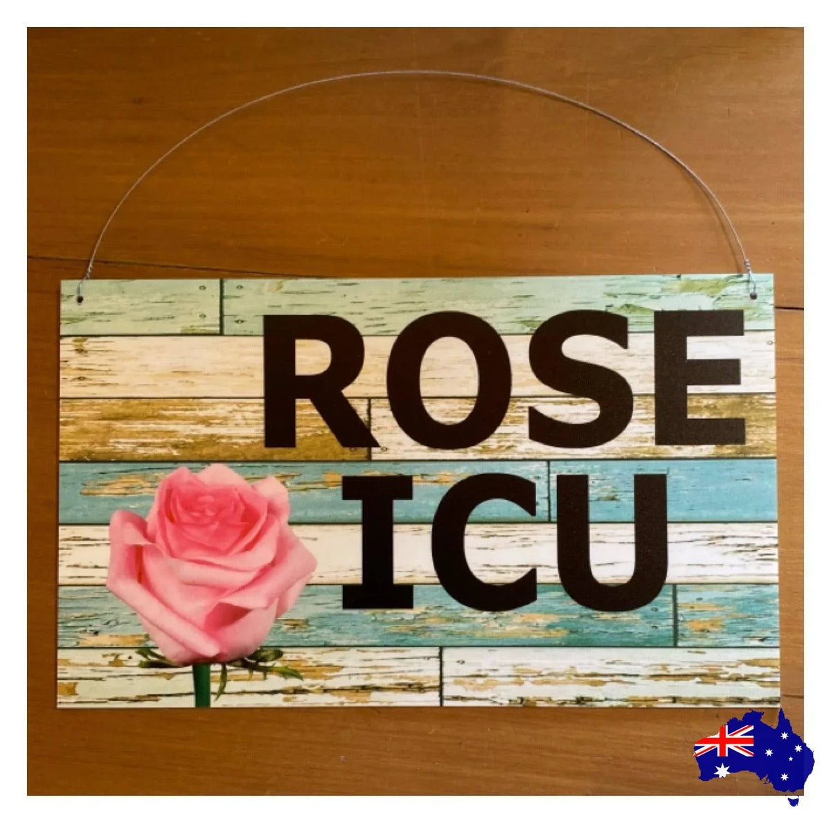 Garden Rose Pink Personalised Custom Sign - The Renmy Store Homewares & Gifts