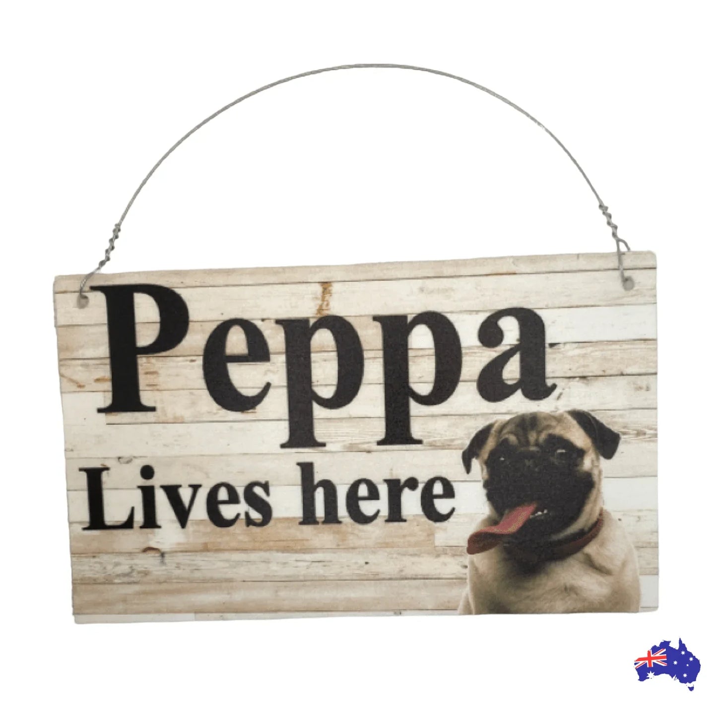 Dog Pug Custom Personalised Sign - The Renmy Store Homewares & Gifts