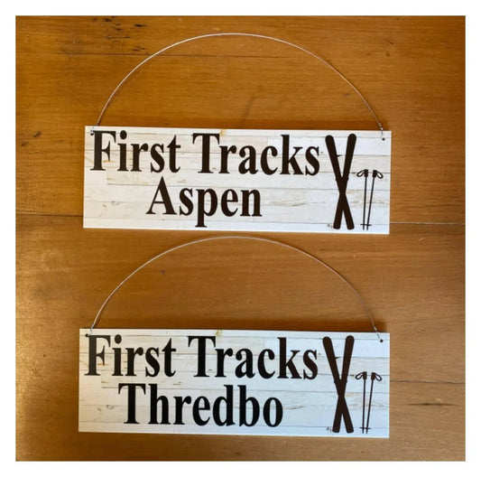 Ski Snow Rustic Custom Personalised Sign - The Renmy Store Homewares & Gifts