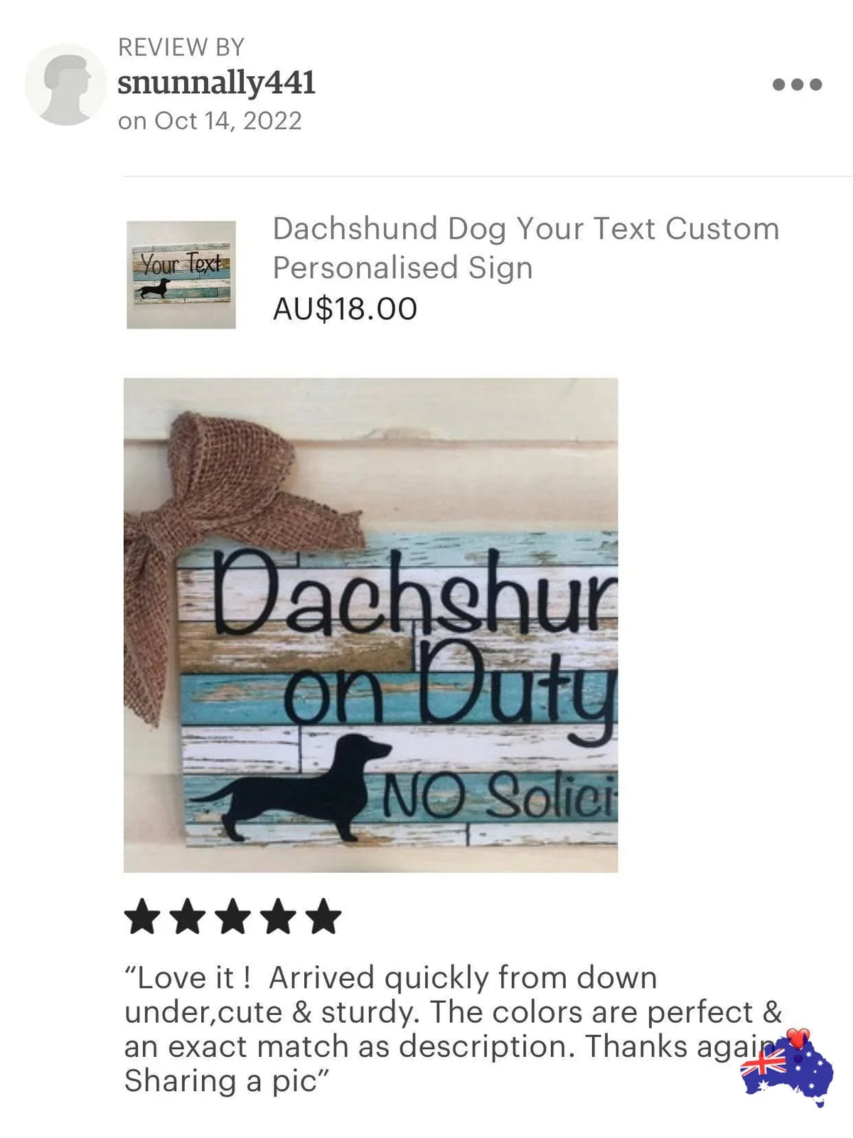Dachshund Dog Custom Personalised Sign - The Renmy Store Homewares & Gifts