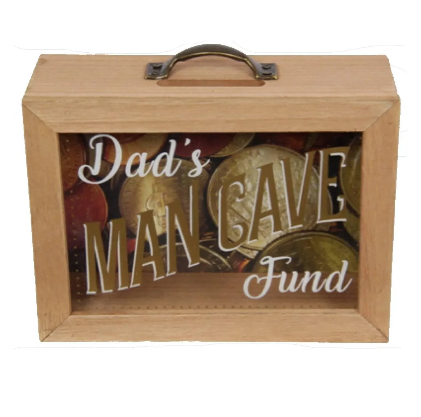 Money Box Dads Man Cave Fund Garage Rustic - The Renmy Store Homewares & Gifts