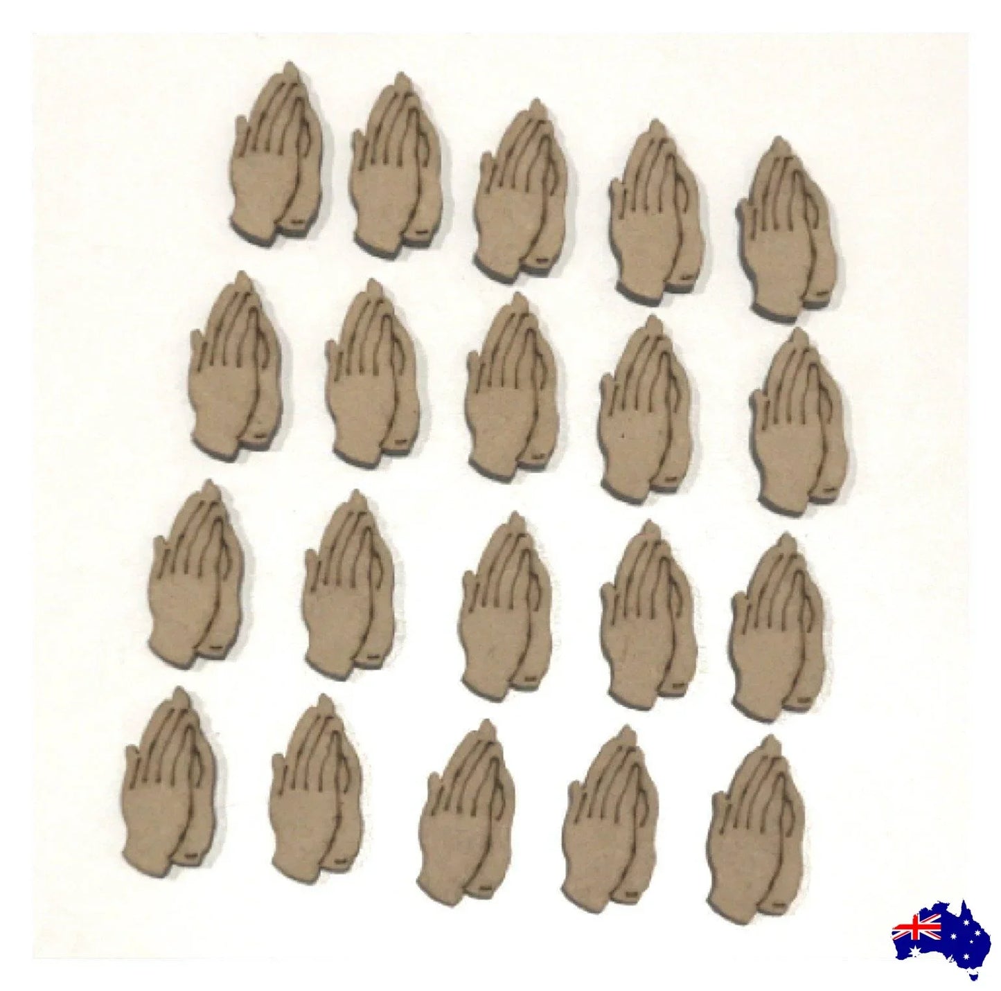 Praying Hands Faith Religion Raw MDF Wooden DIY Craft - The Renmy Store Homewares & Gifts