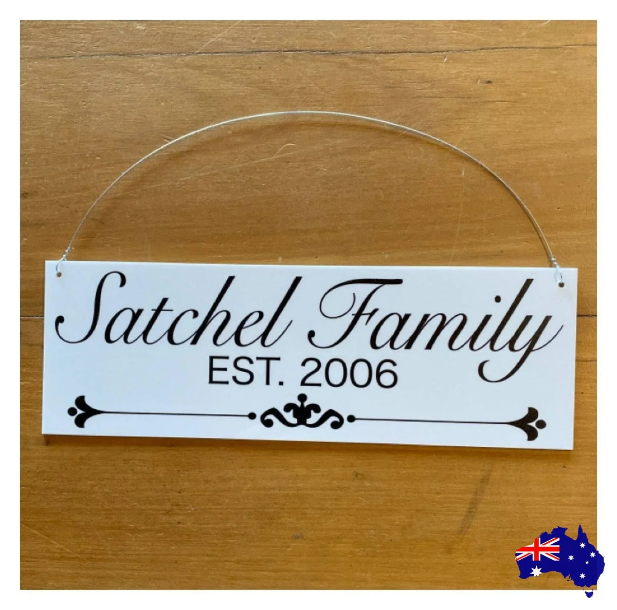 Family Name Custom Personalised White Sign - The Renmy Store Homewares & Gifts