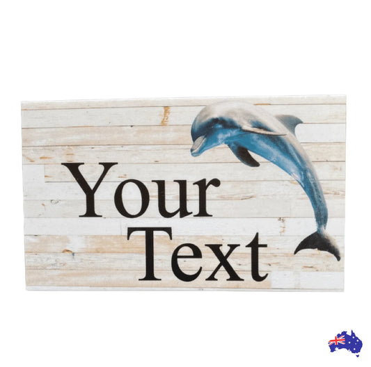 Dolphin Beach Custom Personalised Outdoor Property Sign - The Renmy Store Homewares & Gifts