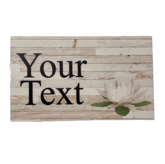 Lotus Flower Custom Personalised Sign - The Renmy Store Homewares & Gifts