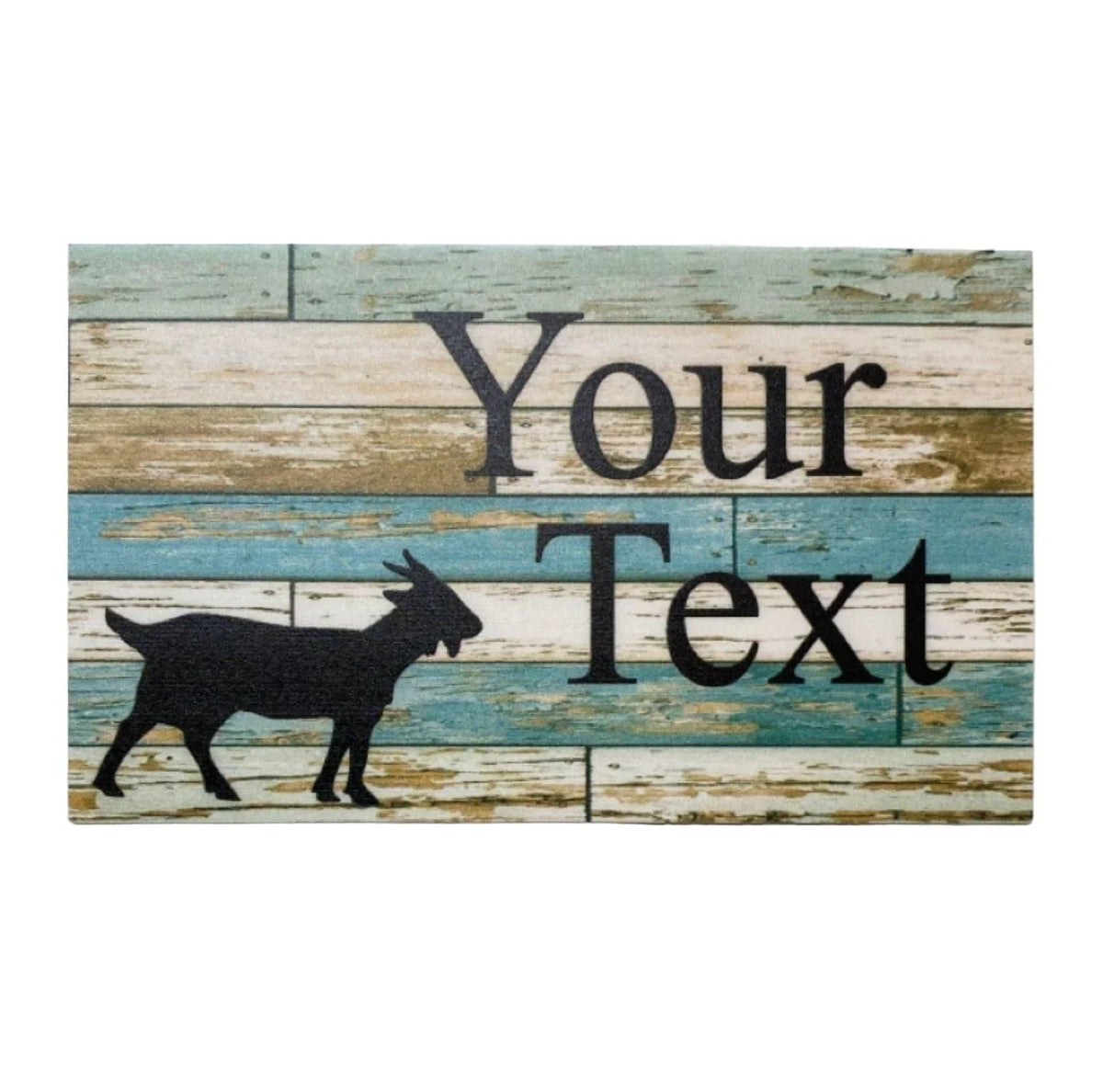 Goat Custom Personalised Country Blue Sign - The Renmy Store Homewares & Gifts