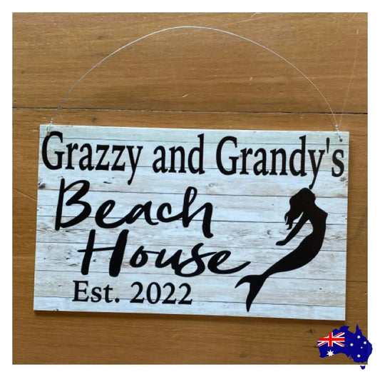 Beach House Custom Mermaid Sign - The Renmy Store Homewares & Gifts