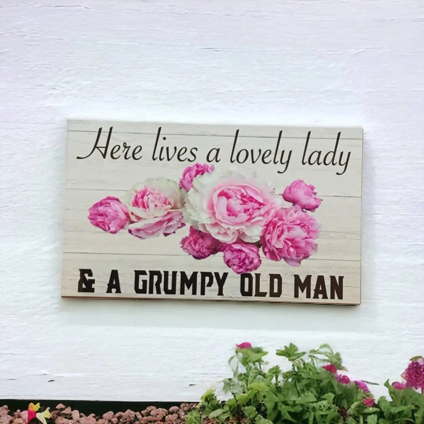 Lovely Lady Grumpy Old Man Sign - The Renmy Store Homewares & Gifts