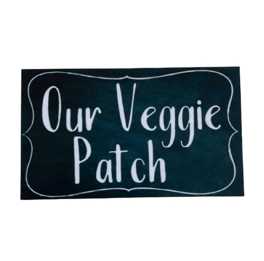 Our Veggie Patch Vintage Black Sign - The Renmy Store Homewares & Gifts